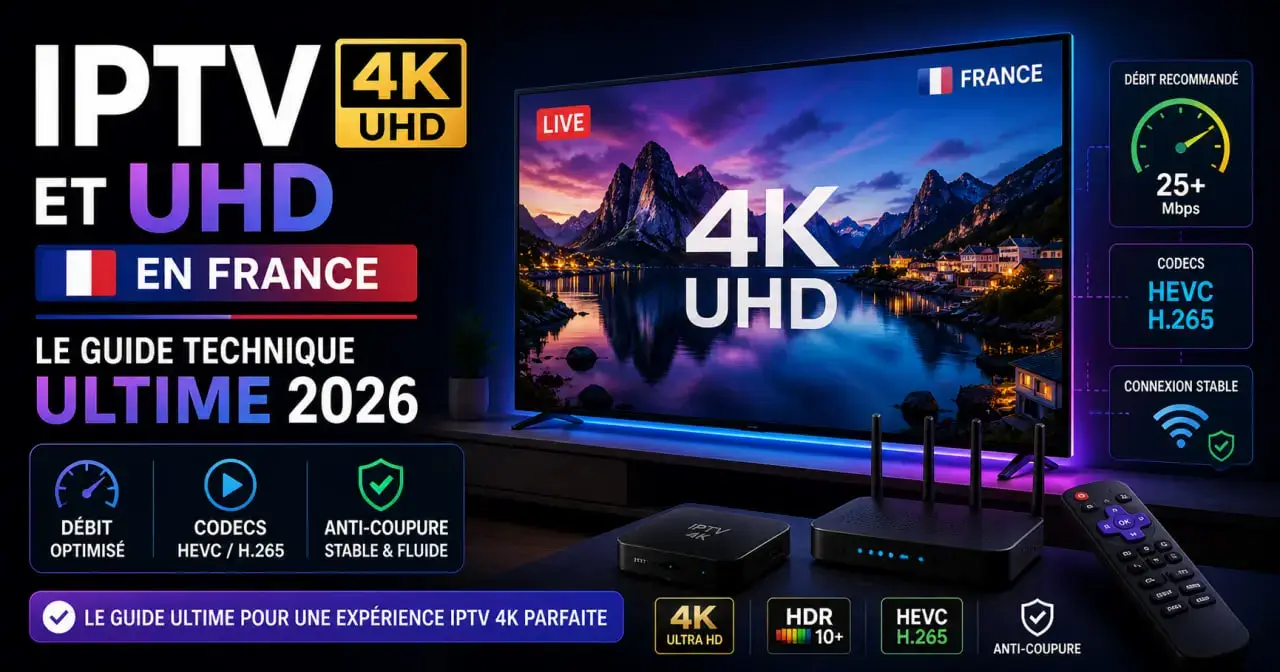 IPTV 4K et UHD en France : Débit, Codecs et Configuration 2026