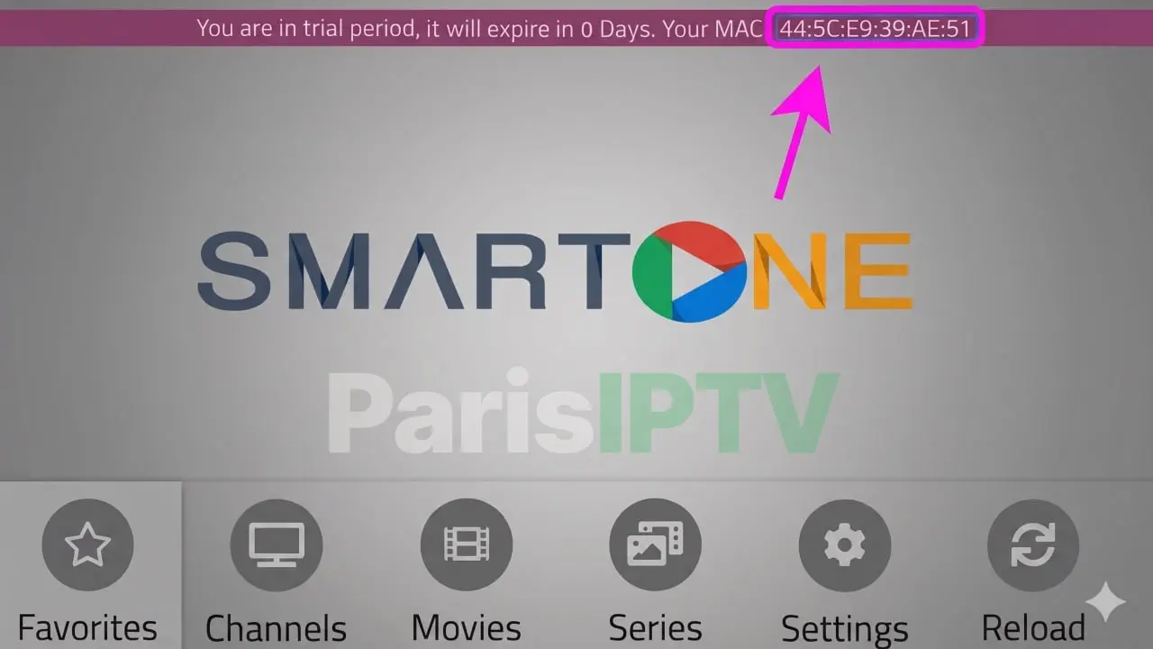 Capture de la TV MAC affichée dans SmartOne IPTV
