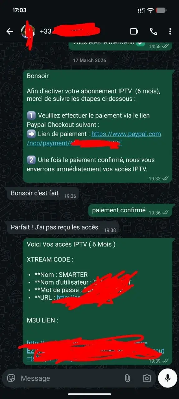 Avis abonnement IPTV WhatsApp 4