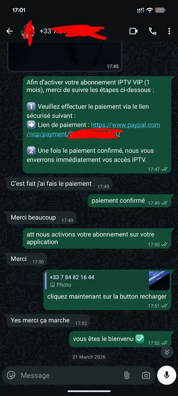 Avis abonnement IPTV WhatsApp 5