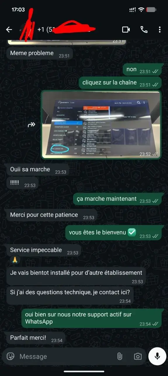 Avis abonnement IPTV WhatsApp 6