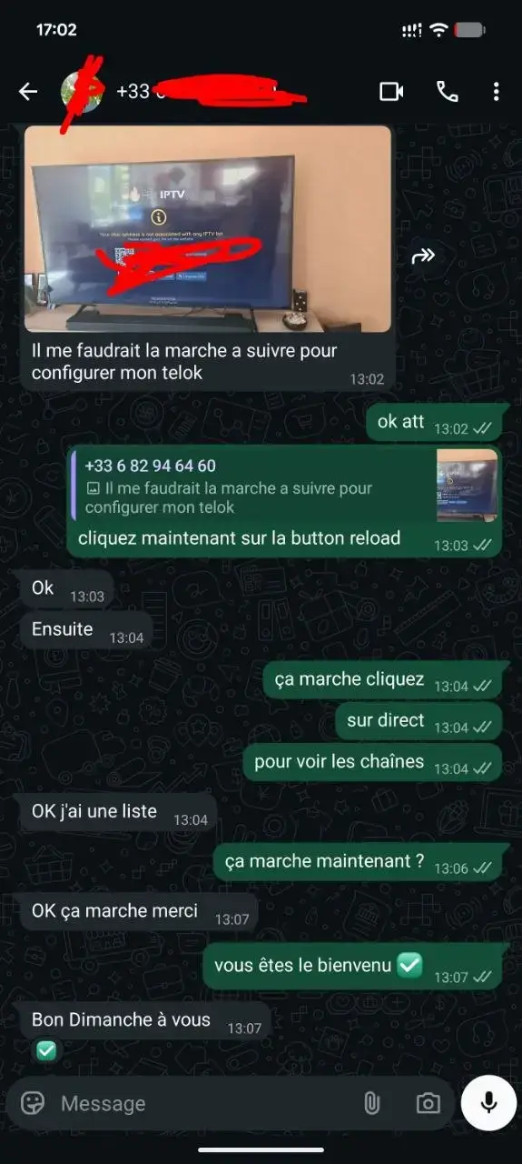 Avis abonnement IPTV WhatsApp 8