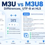 M3U vs M3U8 différences, UTF-8 et HLS expliqués